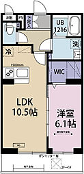 Riz Raffine湘南 1LDKの間取図画像