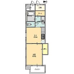 パールマンション 1DKの間取図画像