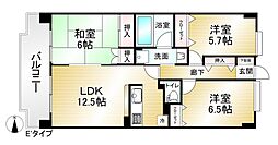 ライフステージ武蔵野 3LDKの間取図画像