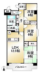 ライフステージ武蔵野 3LDKの間取図画像