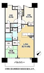 プレミスト堺大小路ＧＲＥＥＴ 3LDKの間取り