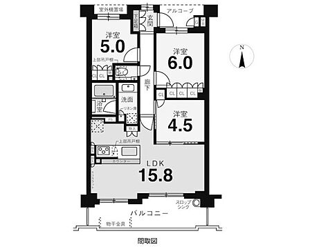 3LDK 間取り