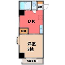 栃木県宇都宮市花房2丁目（賃貸マンション1DK・5階・29.54㎡） その2