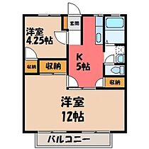 栃木県宇都宮市宝木町1丁目（賃貸アパート1LDK・1階・47.54㎡） その2