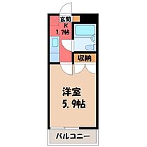 栃木県宇都宮市兵庫塚3丁目（賃貸アパート1K・2階・16.47㎡） その2