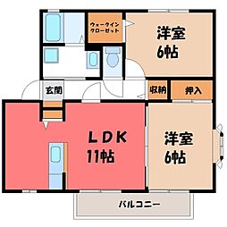 🉐敷金礼金0円！🉐東北本線 宇都宮駅 バス17分 下栗団地西下車...