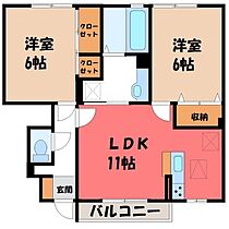 茨城県結城市みどり町1丁目（賃貸アパート2LDK・1階・55.51㎡） その2