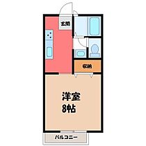 栃木県栃木市薗部町2丁目（賃貸アパート1K・2階・27.08㎡） その2