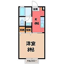 栃木県小山市西城南1丁目（賃貸アパート1K・1階・26.71㎡） その2