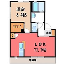 ケルンつくば  ｜ 茨城県筑西市玉戸（賃貸アパート1LDK・1階・43.54㎡） その2