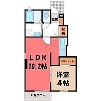 栃木県真岡市熊倉町（賃貸アパート1LDK・1階・37.13㎡） その2