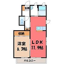 栃木県下都賀郡野木町大字丸林（賃貸アパート1LDK・1階・45.82㎡） その2