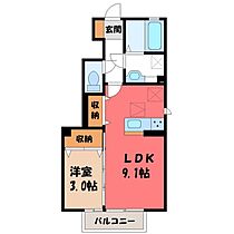 栃木県栃木市箱森町（賃貸アパート1LDK・1階・32.36㎡） その2