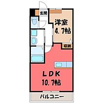 栃木県栃木市沼和田町（賃貸アパート1LDK・1階・38.25㎡） その2