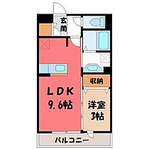 栃木県宇都宮市簗瀬町（賃貸アパート1LDK・1階・33.39㎡） その2