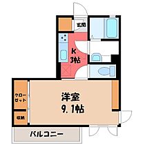 栃木県小山市駅東通り2丁目（賃貸アパート1K・3階・31.32㎡） その2