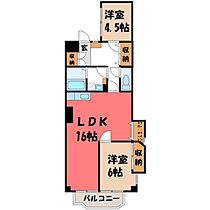 栃木県塩谷郡高根沢町光陽台1丁目（賃貸マンション2LDK・4階・72.87㎡） その2