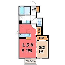 栃木県栃木市薗部町1丁目（賃貸アパート1LDK・1階・32.36㎡） その2