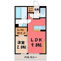 栃木県小山市駅南町4丁目（賃貸アパート1LDK・1階・33.39㎡） その2