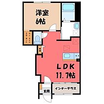 栃木県栃木市大町（賃貸アパート1LDK・1階・43.21㎡） その2