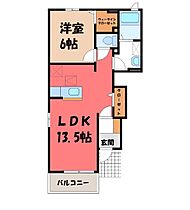 栃木県栃木市大平町蔵井（賃貸アパート1LDK・1階・44.75㎡） その2