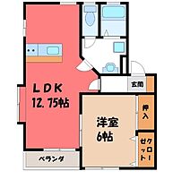 栃木県宇都宮市下栗町（賃貸アパート1LDK・1階・44.17㎡） その2