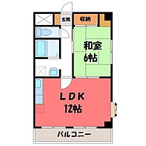 栃木県小山市城山町2丁目（賃貸マンション1LDK・5階・44.55㎡） その2