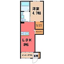 栃木県栃木市平井町（賃貸アパート1LDK・1階・31.98㎡） その2