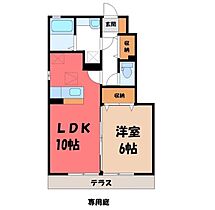 栃木県小山市西城南5丁目（賃貸アパート1LDK・1階・40.69㎡） その2