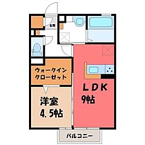 栃木県小山市本郷町2丁目（賃貸アパート1LDK・1階・40.07㎡） その2