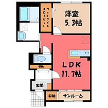 栃木県宇都宮市御幸ケ原町（賃貸アパート1LDK・1階・46.75㎡） その2