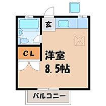 栃木県宇都宮市駒生町（賃貸アパート1R・2階・21.53㎡） その2