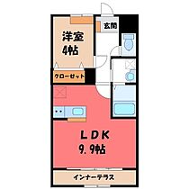 栃木県宇都宮市睦町（賃貸アパート1LDK・1階・40.50㎡） その2