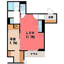 栃木県宇都宮市南大通り4丁目（賃貸アパート1LDK・1階・41.34㎡） その2