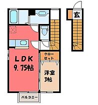 栃木県栃木市箱森町（賃貸アパート1LDK・2階・37.38㎡） その2