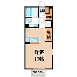 コンフォート岡本台 ワンルームの間取図画像