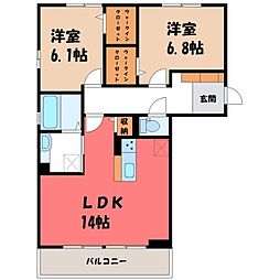 セピエル 2LDKの間取図画像