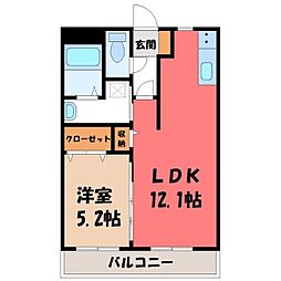 GlanzC 1LDKの間取図画像
