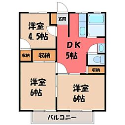 ハイツラ・フォーレ 3DKの間取図画像