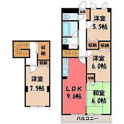 ケルムスコットコート 4DKの間取図画像