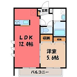 メゾン・ド・シャルマン 1LDKの間取図画像