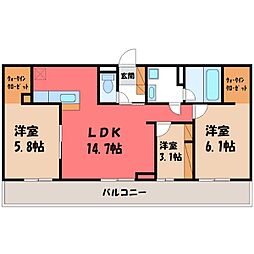ユーストマ 3LDKの間取図画像
