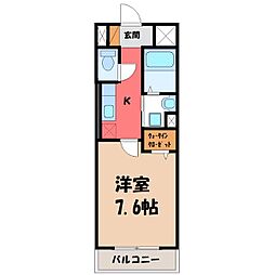 アーバンプレイス 1Kの間取図画像