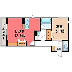 TORISIAS今泉3丁目 1LDKの間取図画像