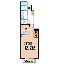 フリーデ ワンルームの間取図画像