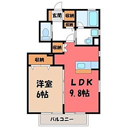 グランテスタ 1LDKの間取図画像