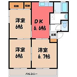 ファミール・ソーワA 3DKの間取図画像