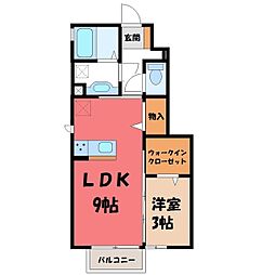 アーバンヒル 1LDKの間取図画像