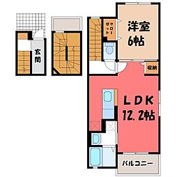 キラベル 1LDKの間取図画像