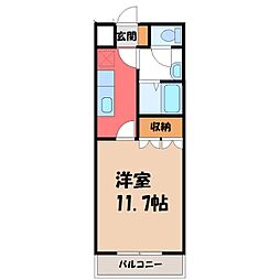 メゾン・ドゥ・ナミA棟 1Kの間取図画像